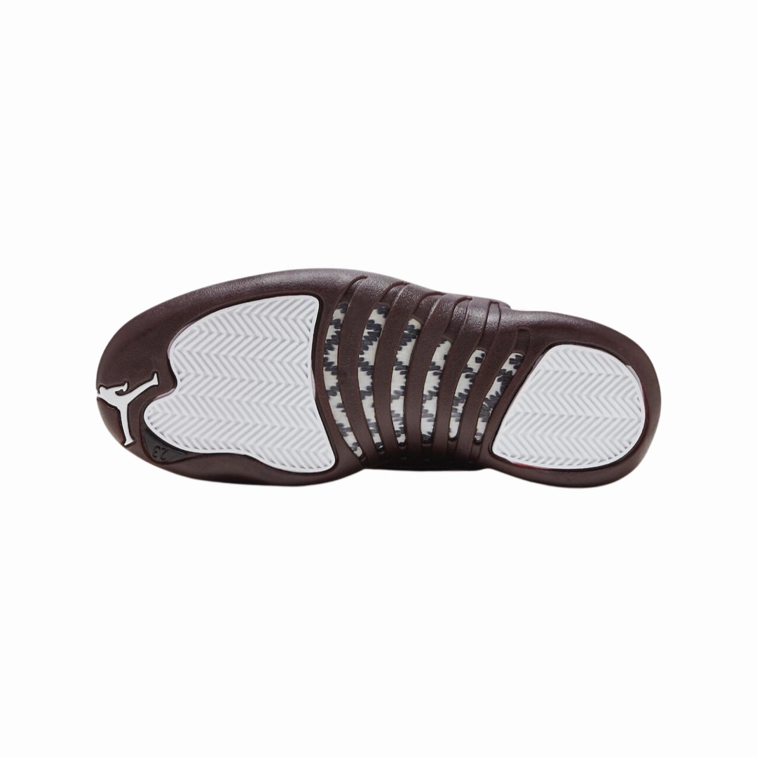Women's Air Jordan 12 A Ma Maniere White Black Burgundy Crush Basketball Shoes