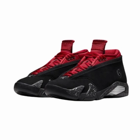 Women's Air Jordan 14 Retro Red Lipstick Black Red Air Jordan basketball shoes with classic look