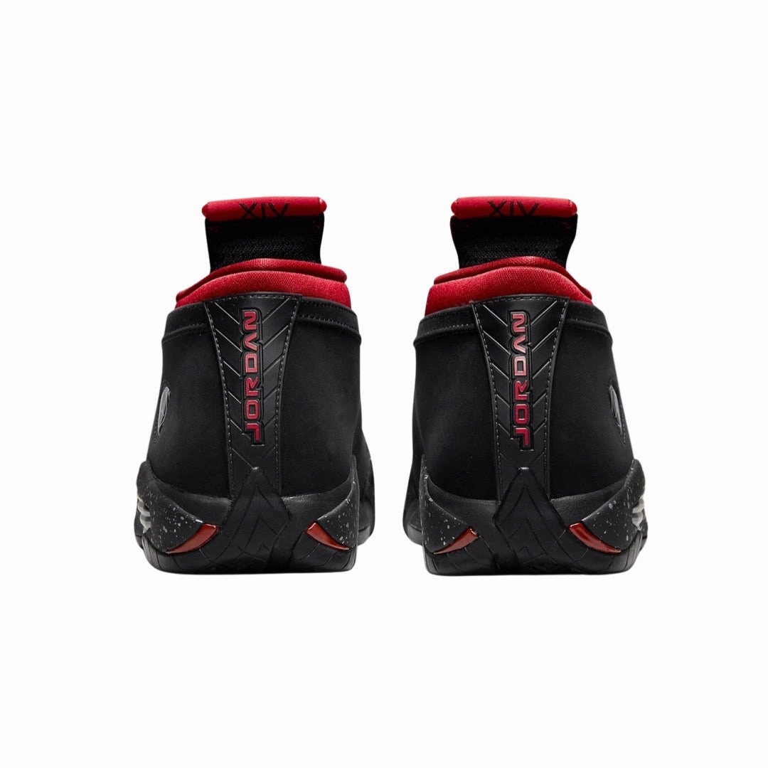 Women's Air Jordan 14 Retro Red Lipstick Black Red Basketball Shoes