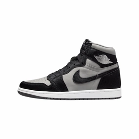 Women's Air Jordan 1 High OG Twist 2.0 Medium Grey Black White Air Jordan basketball shoes with classic look