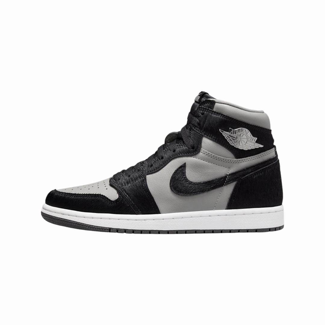 Women's Air Jordan 1 High OG Twist 2.0 Medium Grey Black White Air Jordan basketball shoes with classic look
