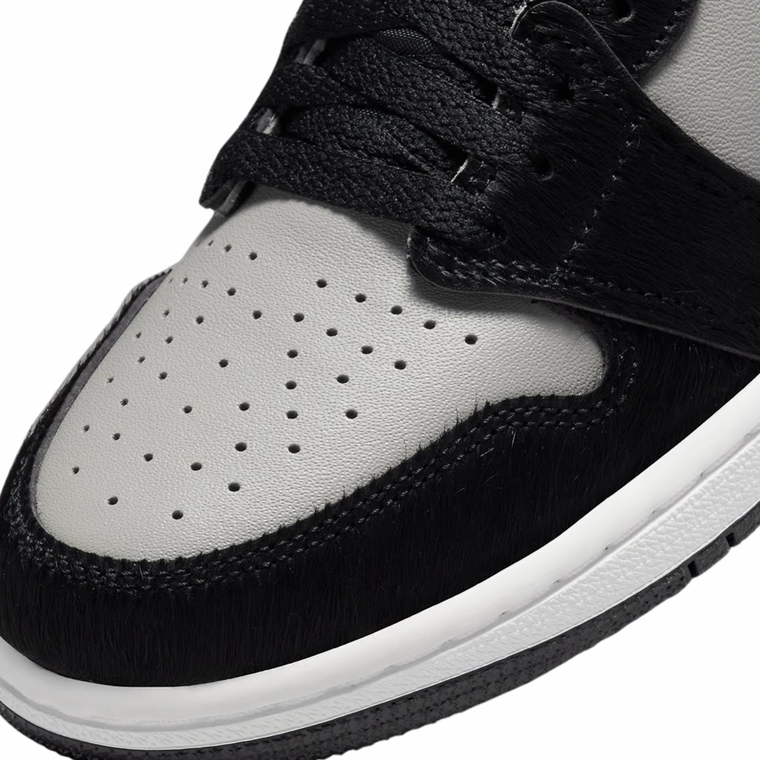 Women's Air Jordan 1 High OG Twist 2.0 Medium Grey Black White Basketball Shoes