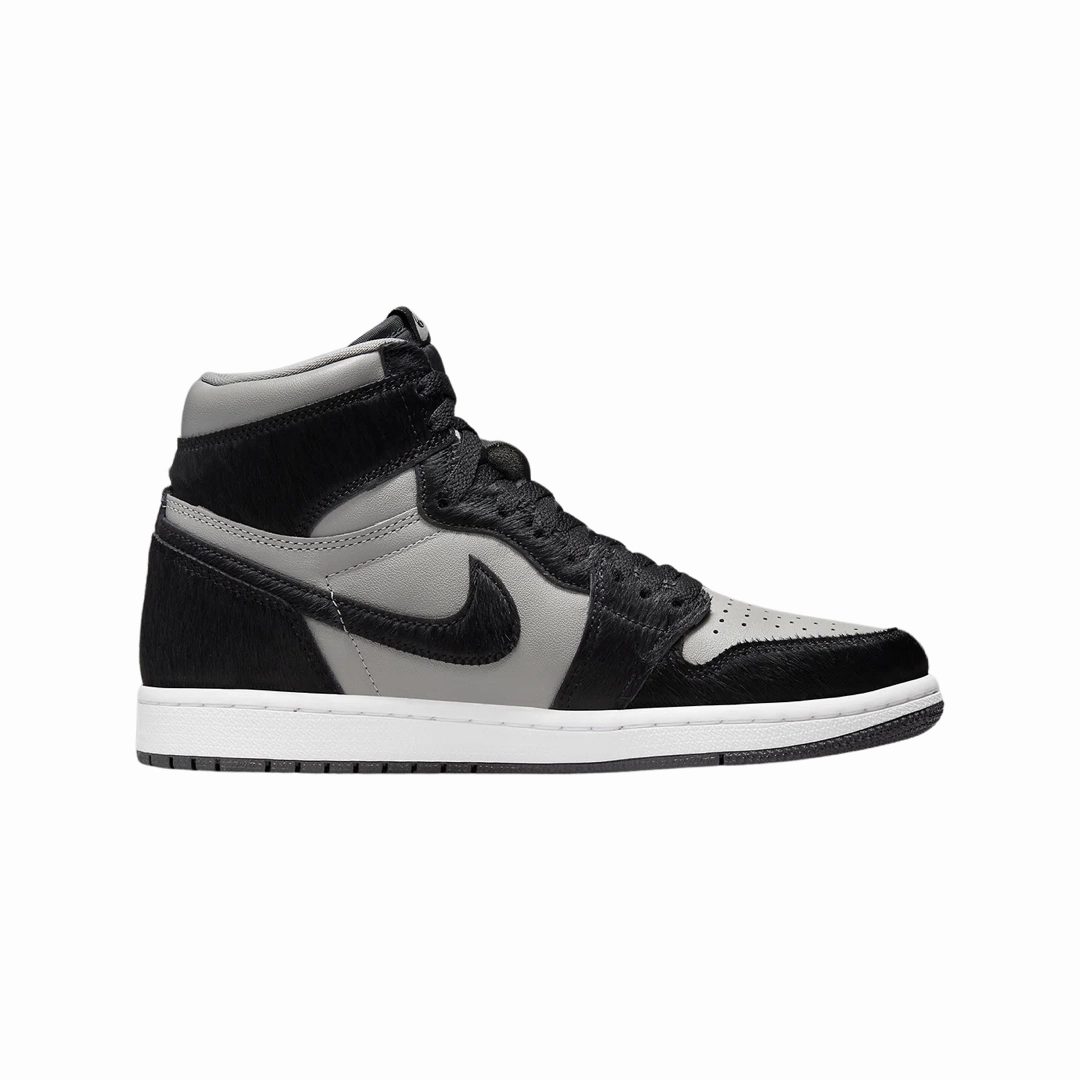 Women's Air Jordan 1 High OG Twist 2.0 Medium Grey Black White Basketball Shoes