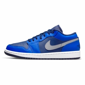 Women's Air Jordan 1 Low Blue Stealth Grey Air Jordan basketball shoes with classic look