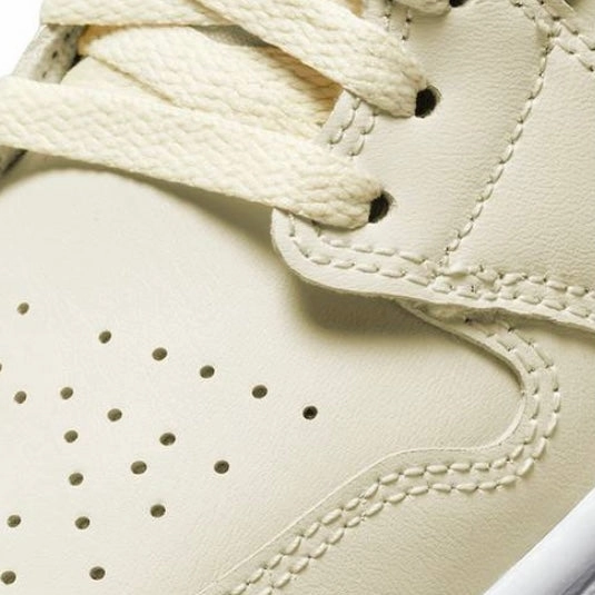 Women's Air Jordan 1 Low Coconut Milk White Black Basketball Shoes