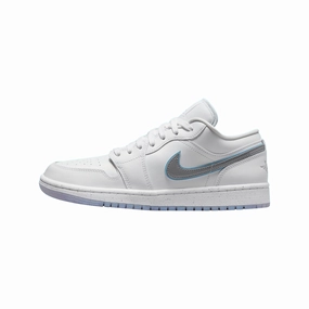 Women's Air Jordan 1 Low Dare To Fly White Metallic Silver White Air Jordan basketball shoes with classic look