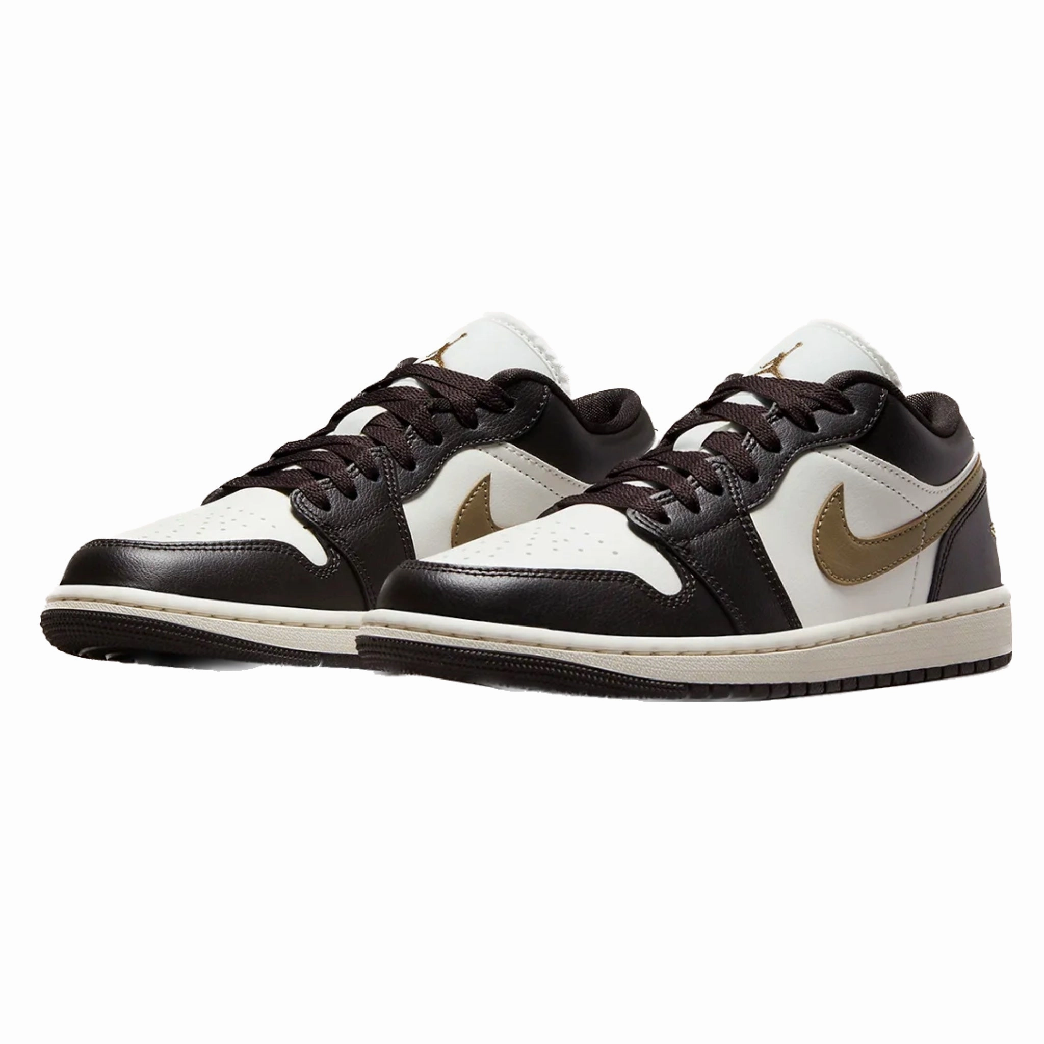 Women's Air Jordan 1 Low Shadow Brown Brown Kelp Sail Basketball Shoes