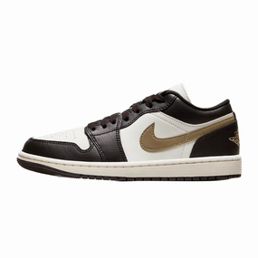 Women's Air Jordan 1 Low Shadow Brown Brown Kelp Sail Air Jordan basketball shoes with classic look