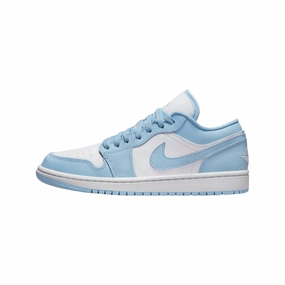 Women's Air Jordan 1 Low White Ice Blue Air Jordan basketball shoes with classic look
