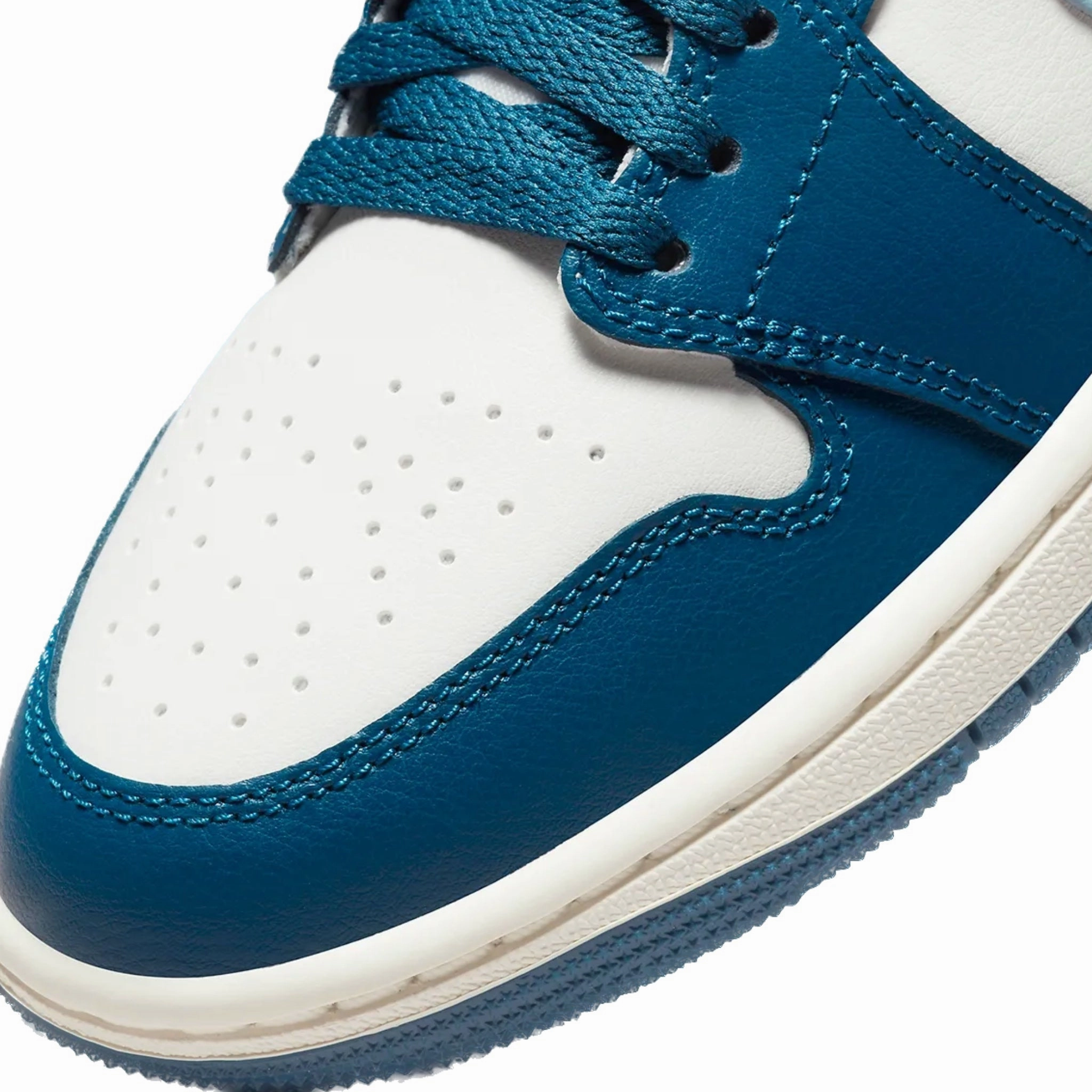 Women's Air Jordan 1 Mid French Blue Sky J French Blue Sail Ozone Blue Basketball Shoes
