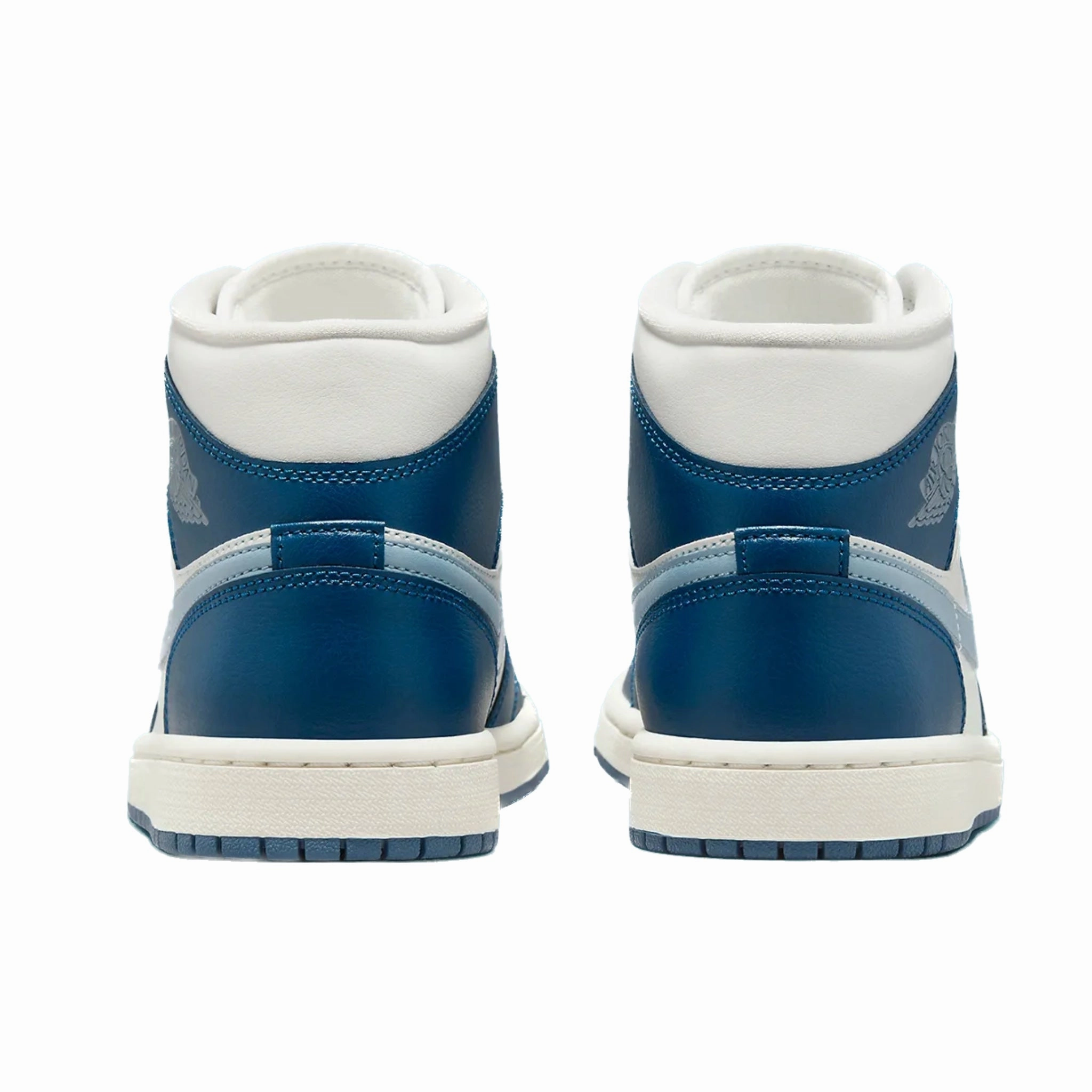 Women's Air Jordan 1 Mid French Blue Sky J French Blue Sail Ozone Blue Basketball Shoes