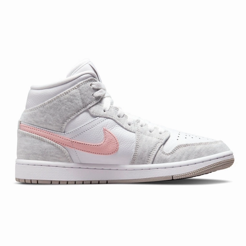 Women's Air Jordan 1 Mid Light Iron ORE Atmosphere Basketball Shoes