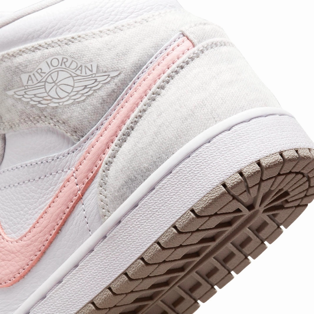 Women's Air Jordan 1 Mid Light Iron ORE Atmosphere Basketball Shoes