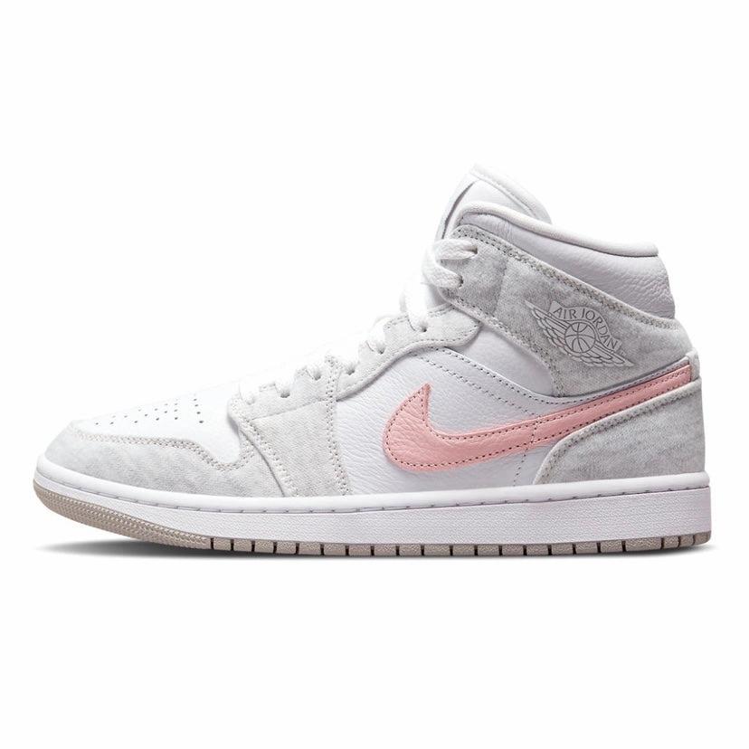 Women's Air Jordan 1 Mid Light Iron ORE Atmosphere Air Jordan basketball shoes with classic look