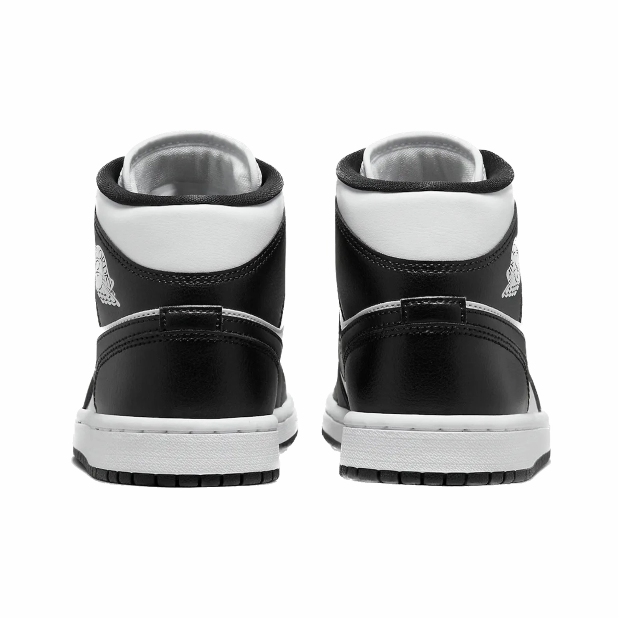 Women's Air Jordan 1 Mid Panda White Black White Basketball Shoes