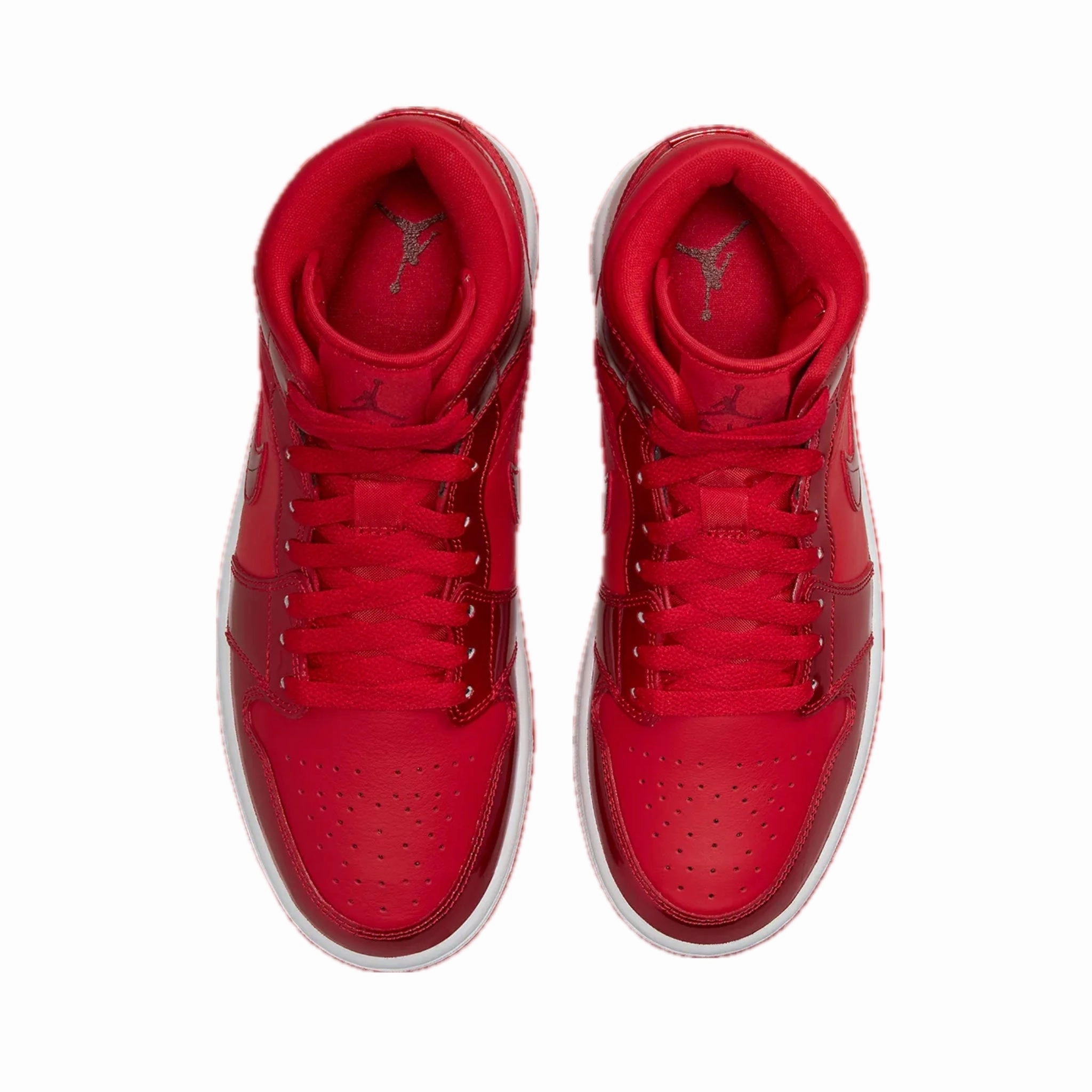 Women's Air Jordan 1 Mid SE Pomegranate University Red Pomegranate White Basketball Shoes