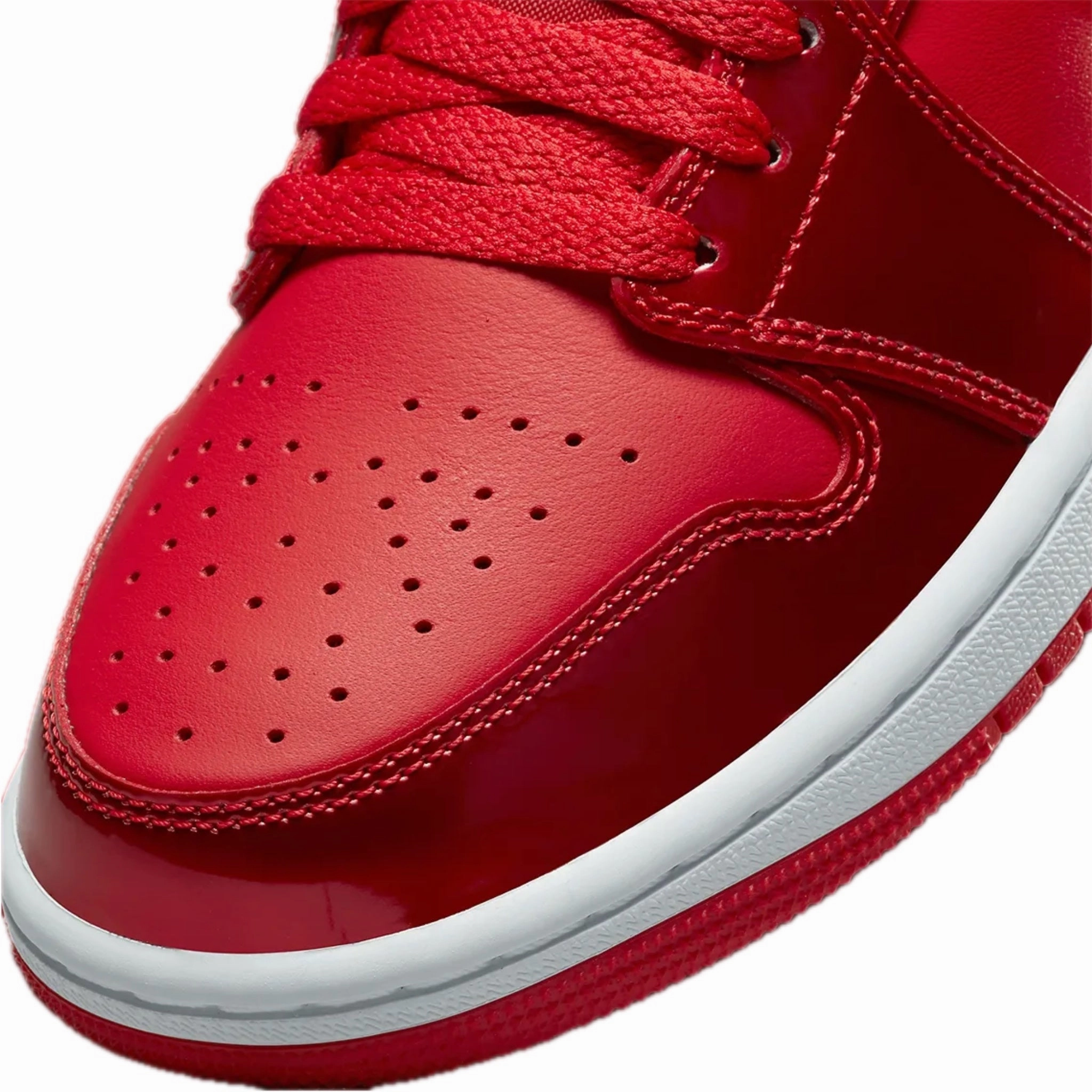 Women's Air Jordan 1 Mid SE Pomegranate University Red Pomegranate White Basketball Shoes