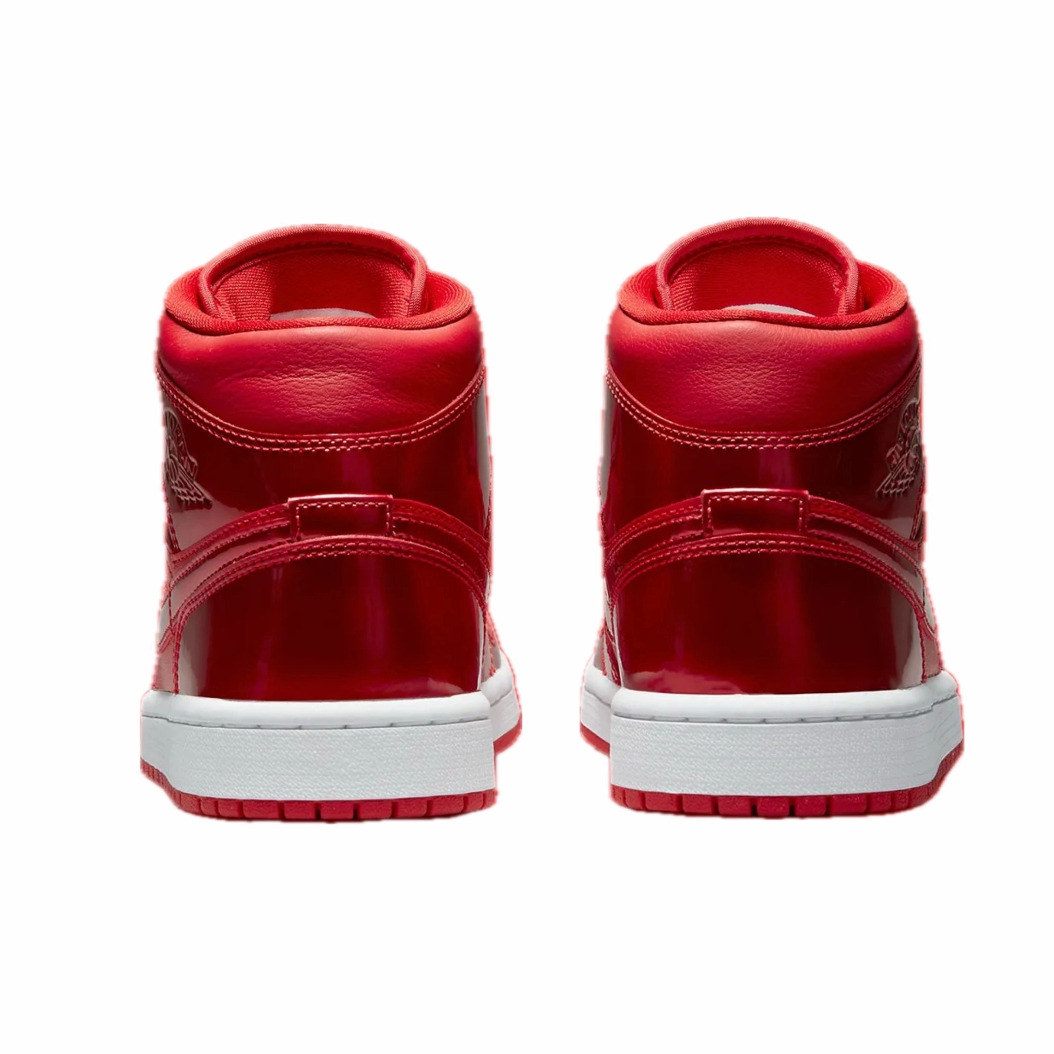 Women's Air Jordan 1 Mid SE Pomegranate University Red Pomegranate White Basketball Shoes