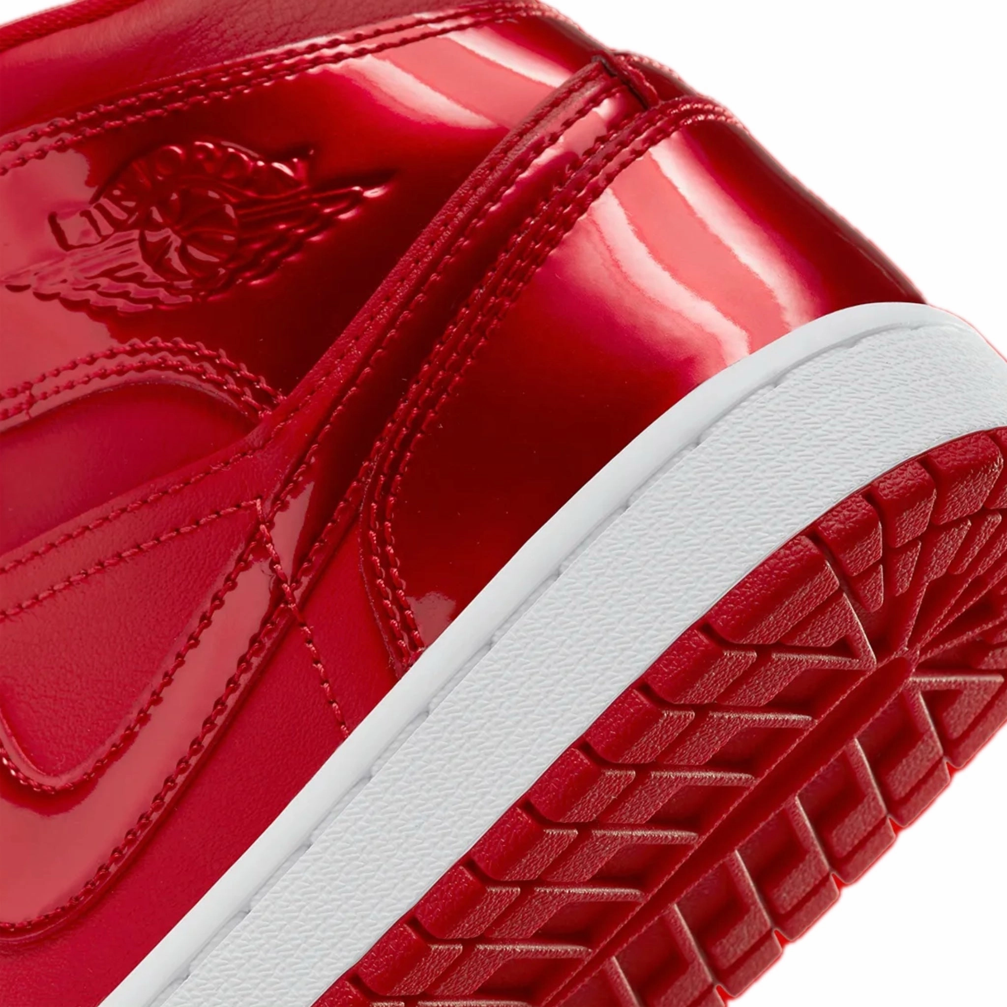 Women's Air Jordan 1 Mid SE Pomegranate University Red Pomegranate White Basketball Shoes