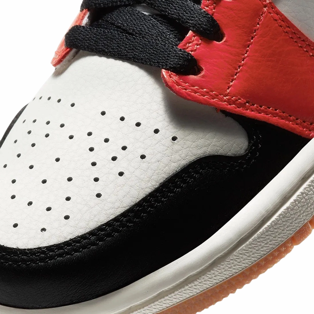 Women's Air Jordan 1 Mid SE Sail Photo Blue Chile Red Basketball Shoes