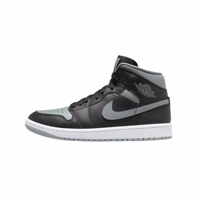 Women's Air Jordan 1 Mid Shadow 2022 Black Particle Grey White Air Jordan basketball shoes with classic look