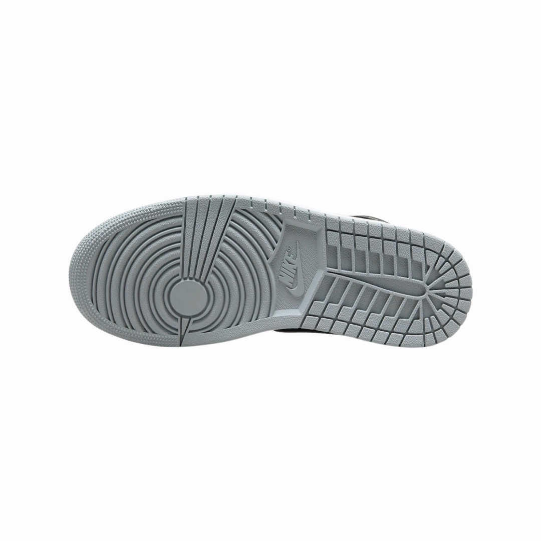 Women's Air Jordan 1 Mid Shadow 2022 Black Particle Grey White Basketball Shoes