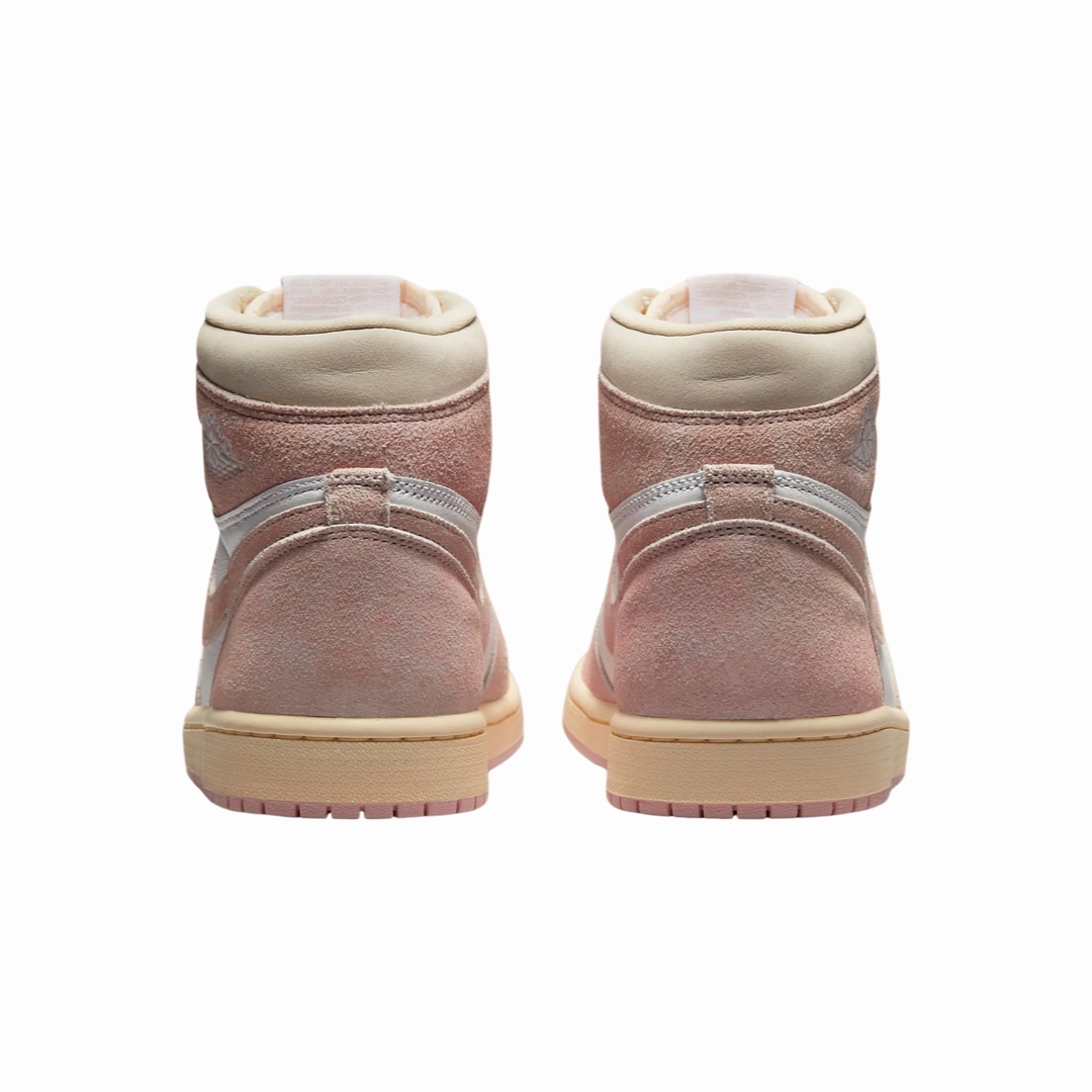 Women's Air Jordan 1 Retro Hi OG Washed Pink Atmosphere White Muslin Sail Basketball Shoes