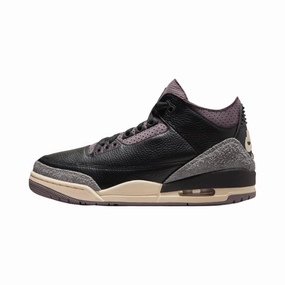 Women's Air Jordan 3 A Ma Maniere Black Flat Pewter Air Jordan basketball shoes with classic look