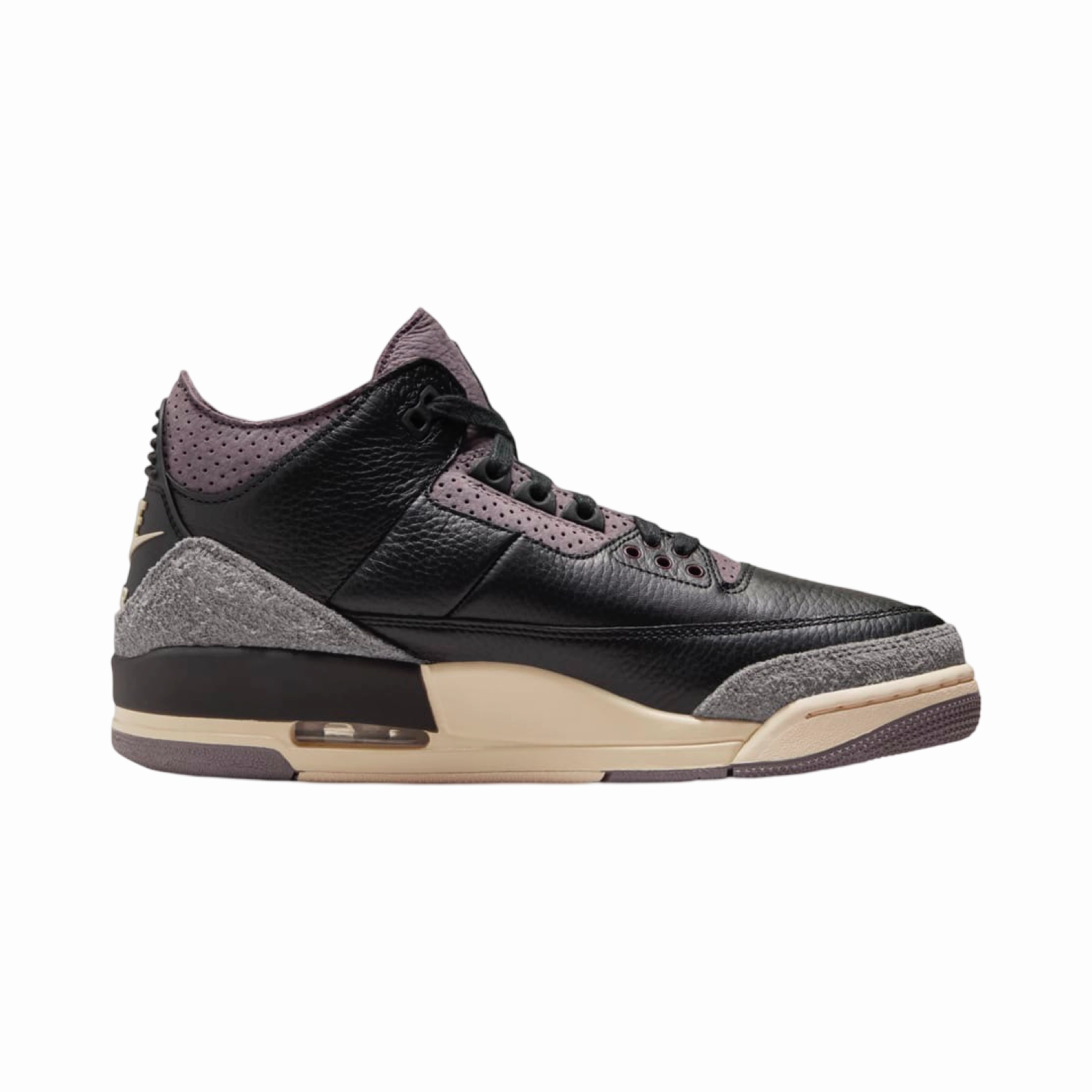 Women's Air Jordan 3 A Ma Maniere Black Flat Pewter Basketball Shoes