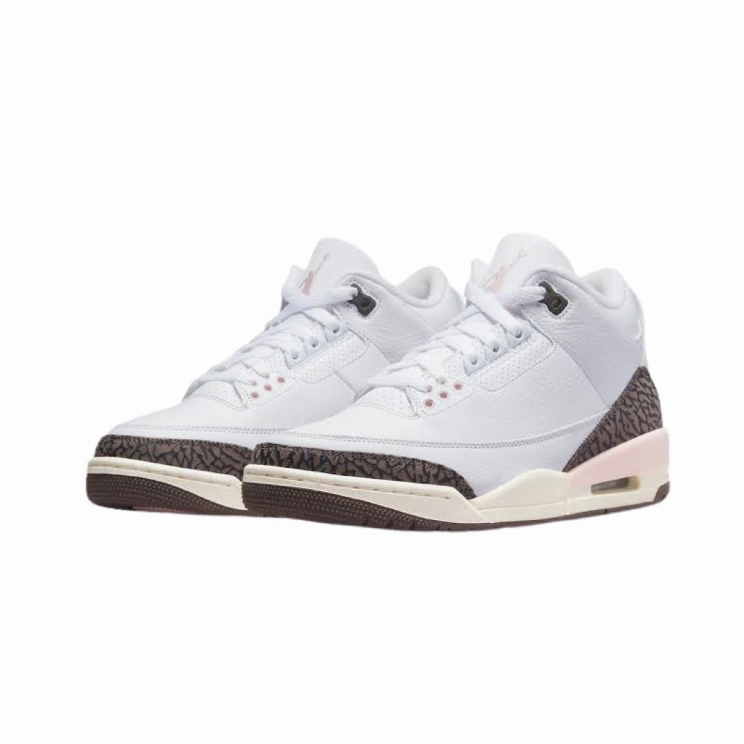 Women's Air Jordan 3 Retro White Dark Mocha Atmosphere Sail Basketball Shoes