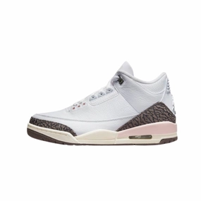 Women's Air Jordan 3 Retro White Dark Mocha Atmosphere Sail Air Jordan basketball shoes with classic look
