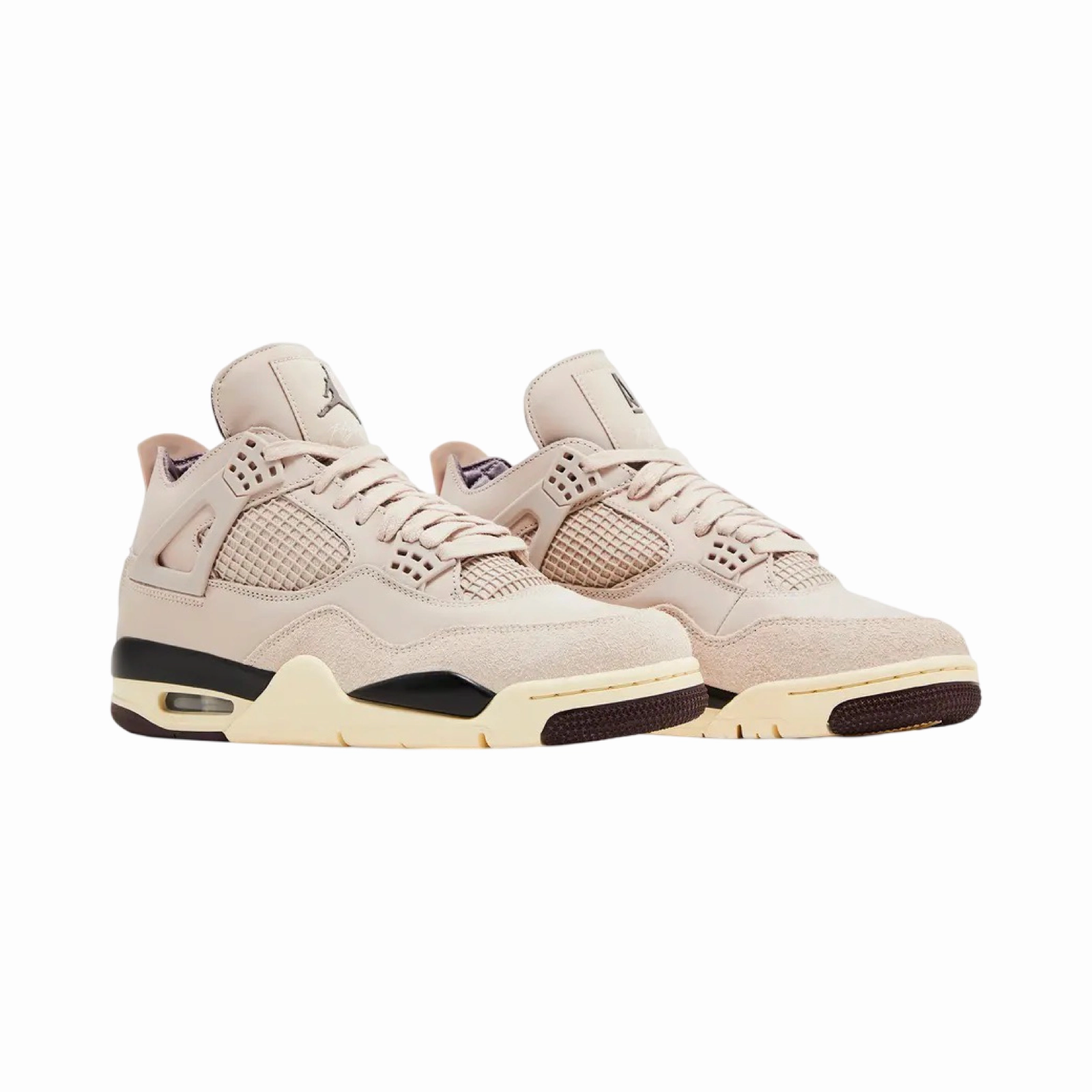 Women's Air Jordan 4 A Ma Maniere Fossil Stone Metallic Pewter Burgundy Crush Basketball Shoes