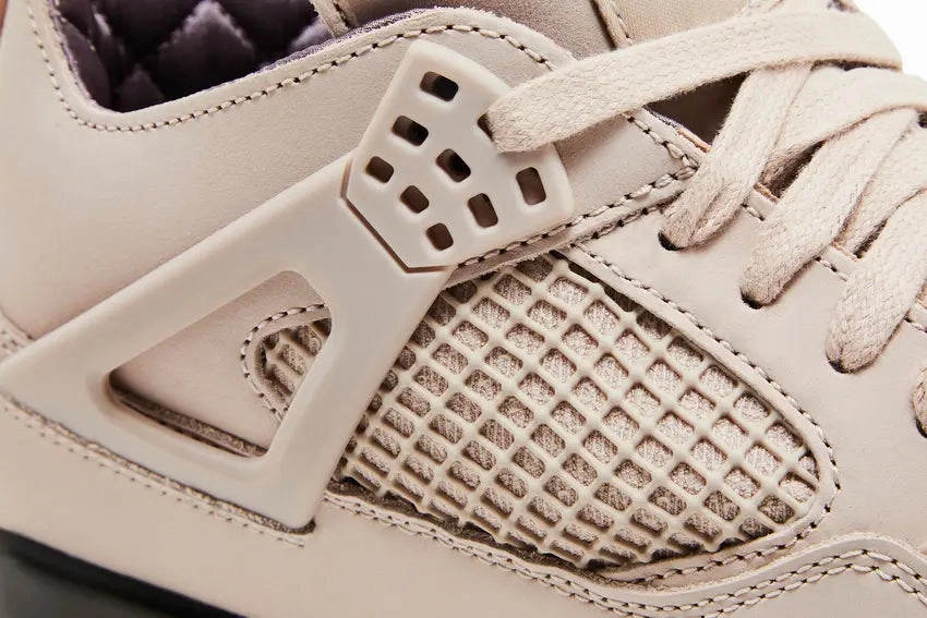 Women's Air Jordan 4 A Ma Maniere Fossil Stone Metallic Pewter Burgundy Crush Basketball Shoes