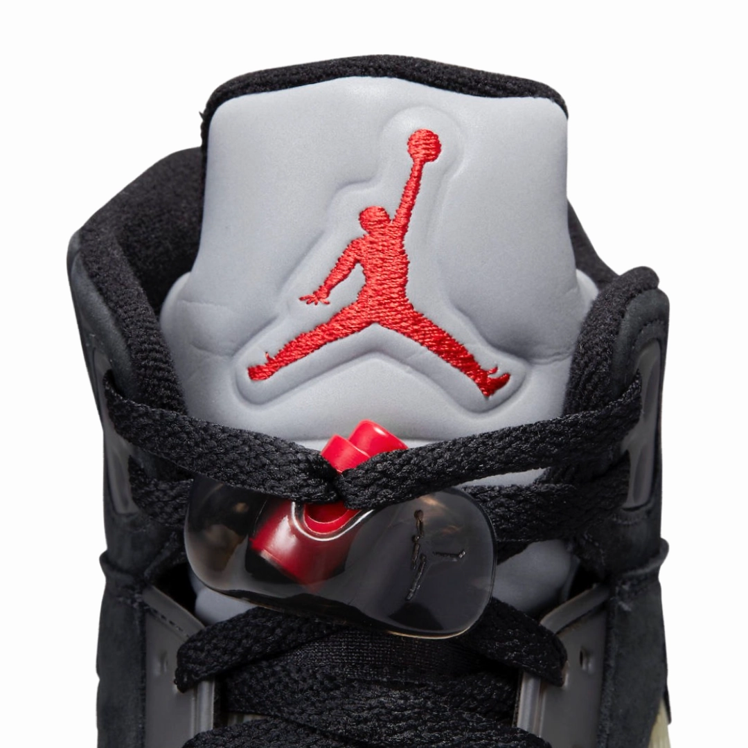 Women's Air Jordan 5 Retro Goretex Off Noir Fire Red Black Basketball Shoes