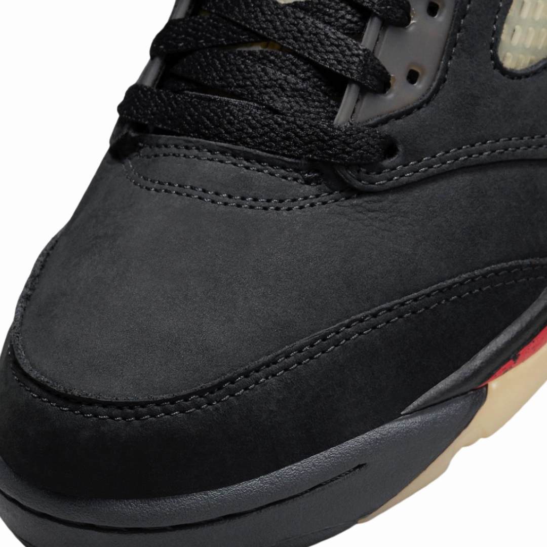 Women's Air Jordan 5 Retro Goretex Off Noir Fire Red Black Basketball Shoes