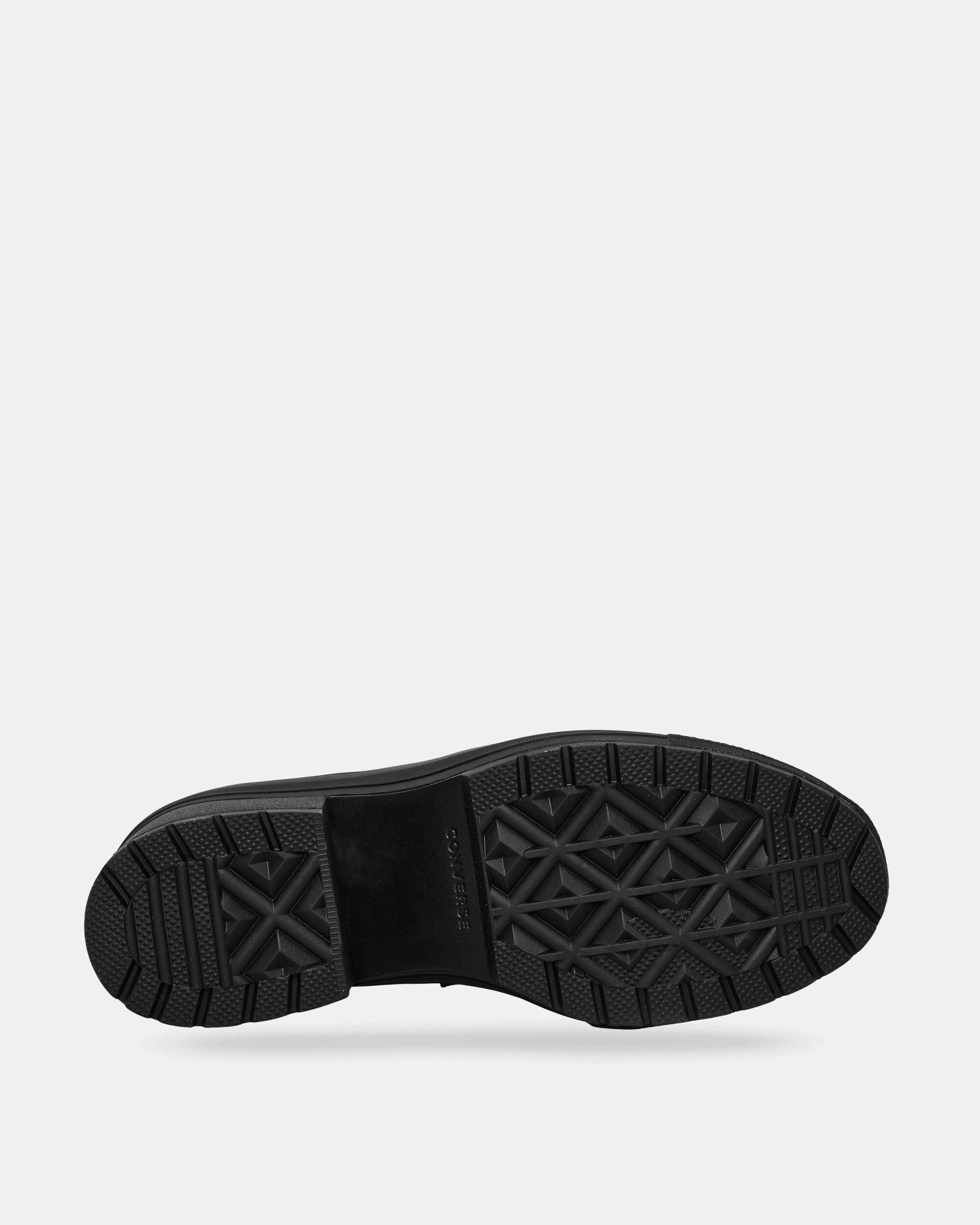 Women's Chuck 70 De Luxe Platform Heel Loafers Black Classic Canvas Sneakers