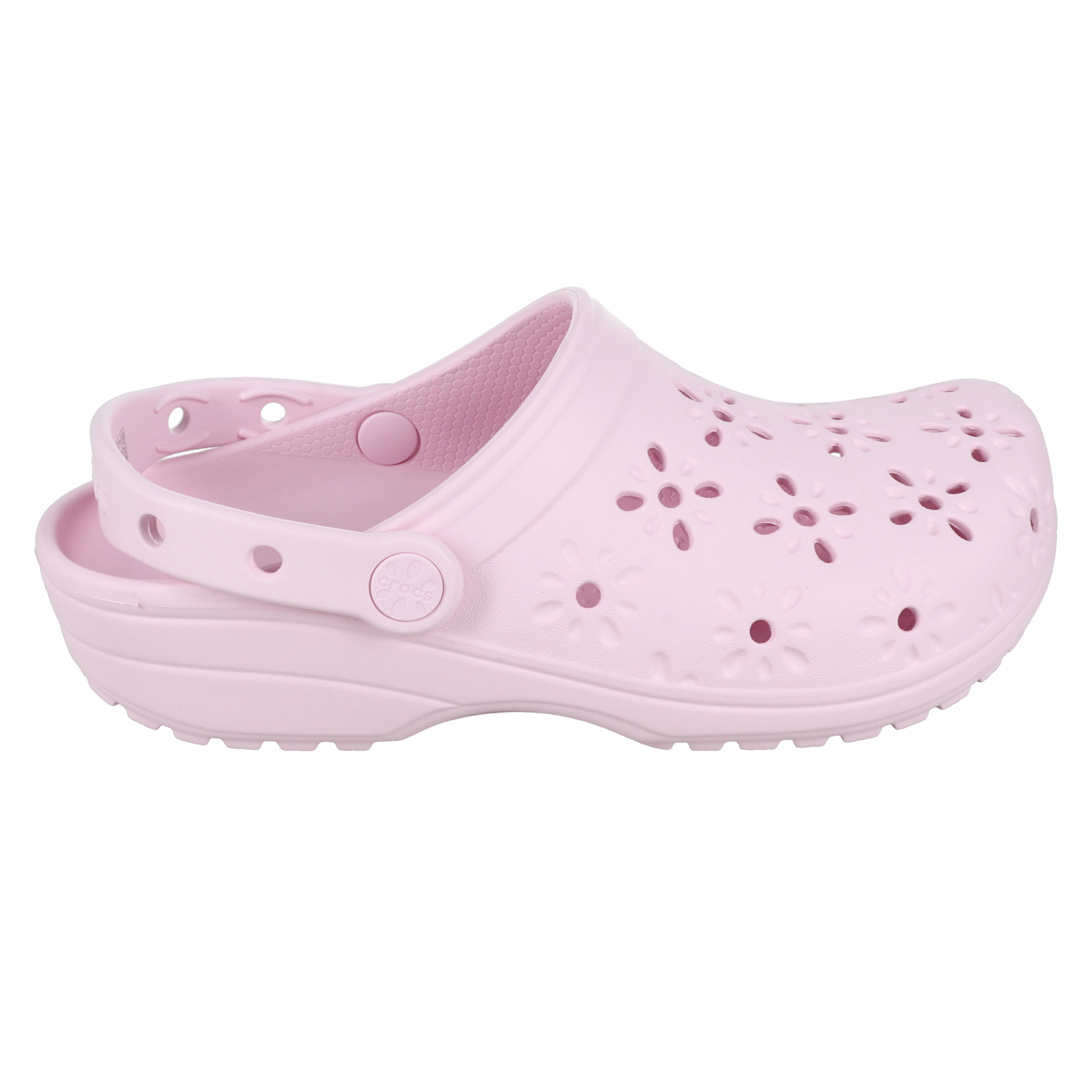 Women's Floral Cut-Out Clog Crocs slip-on shoes for casual use