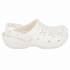Women's Floral Cut-Out Clog Crocs slip-on shoes for casual use