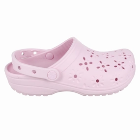 Women's Floral Cut-Out Clog Crocs slip-on shoes for casual use