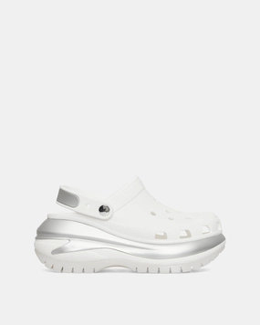 Women's Mega Crush Clogs White / Silver Crocs footwear designs