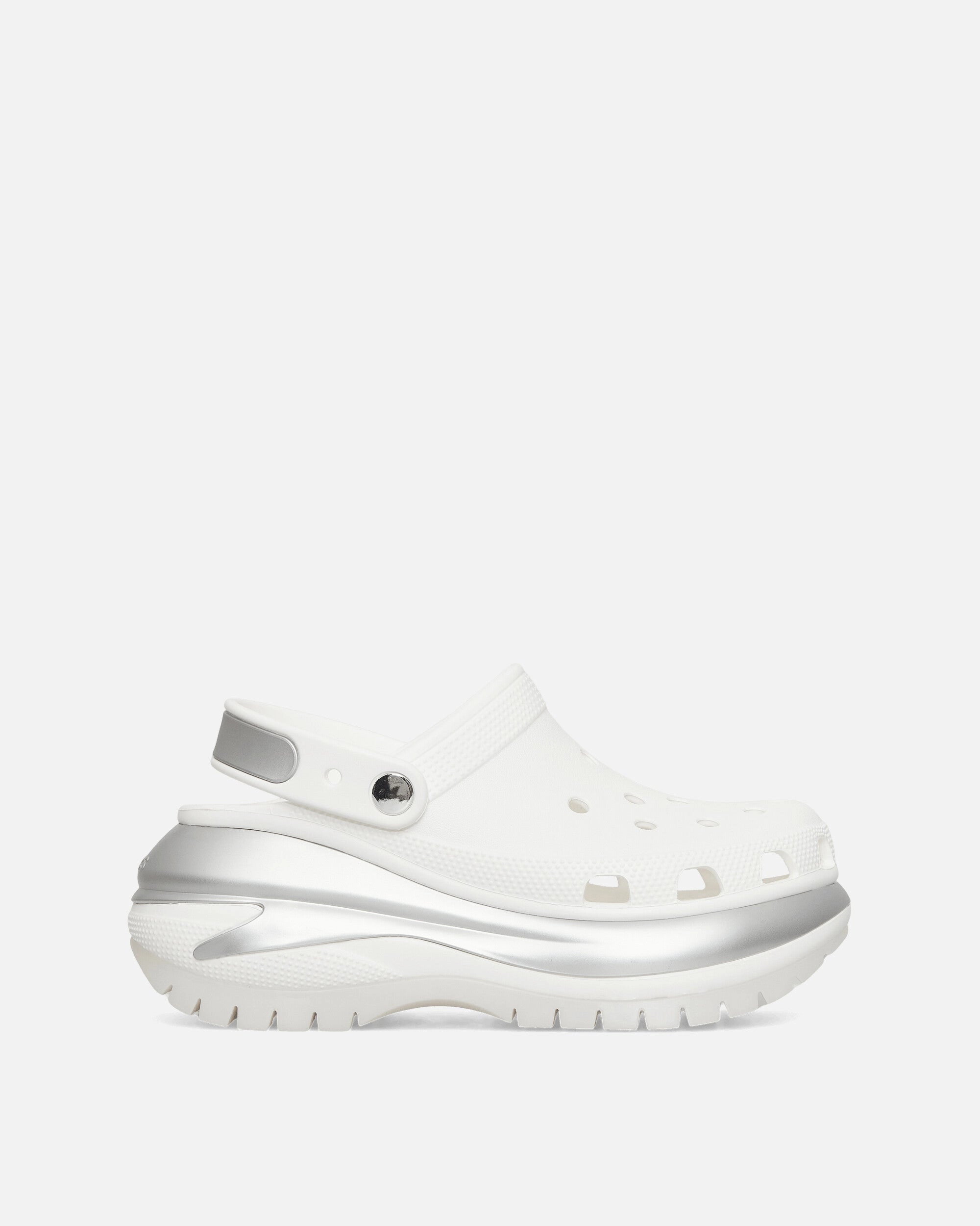 Women's Mega Crush Clogs White / Silver Crocs footwear designs
