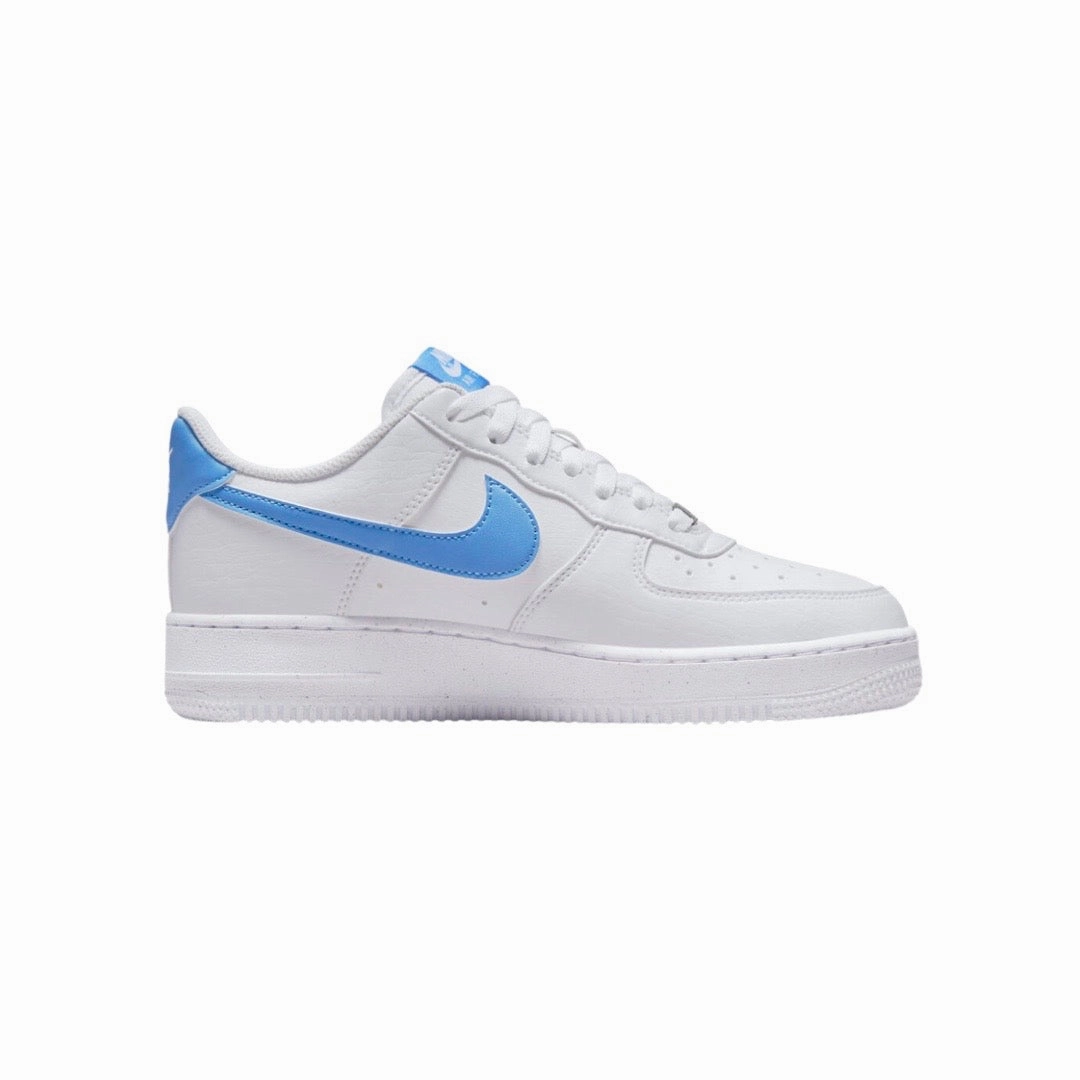 Women's Nike Air Force 1 Low 07 Next Nature White University Blue Basketball Shoes