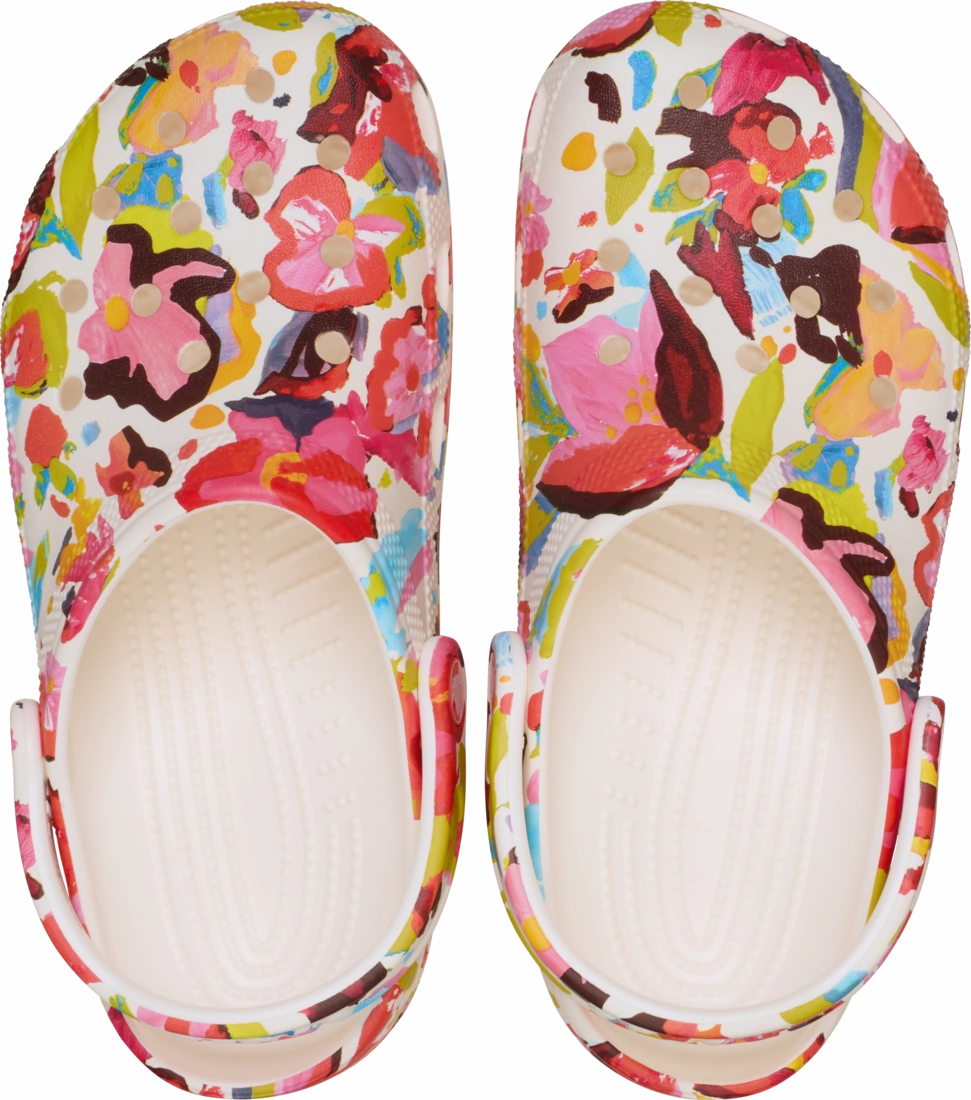 Women's Printed Floral Classic Clog Slip-On Shoes