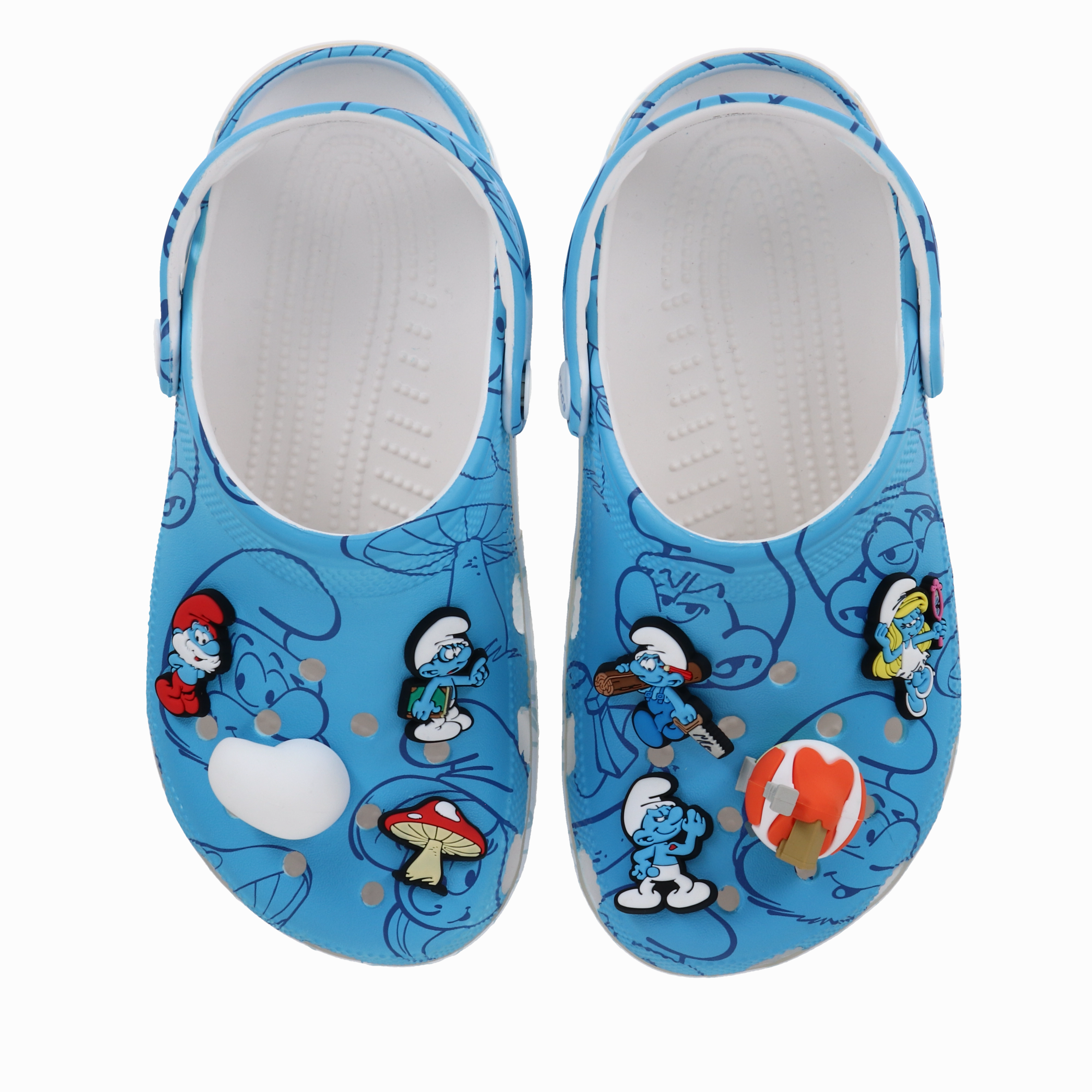 Women's Smurfs Classic Clog Crocs slip-on shoes for casual use