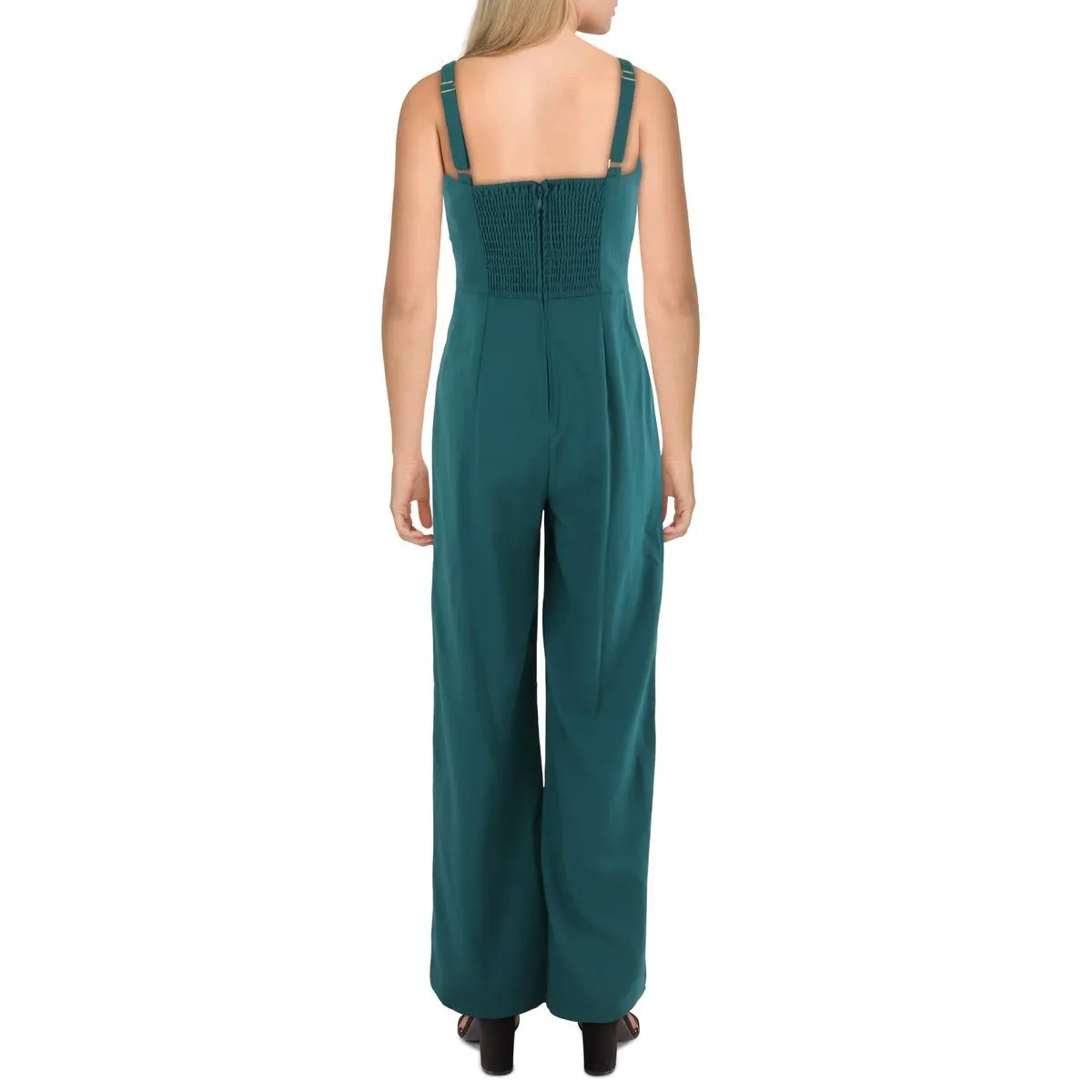 Womens Sleeveless Wide Leg Jumpsuit