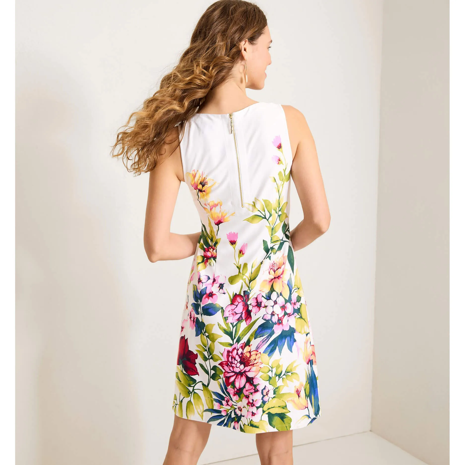 Womens Tommy Bahama Sportswear Tommy Bahama Women's Darcy Verde Blooms Sleeveless Dress - White