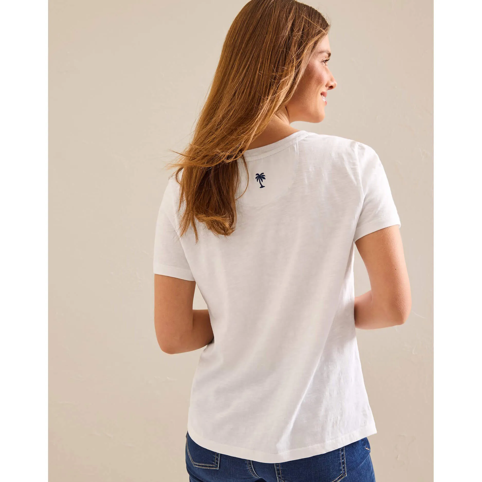 Womens Tommy Bahama Sportswear Tommy Bahama Women's Indigo Palms Lux T-Shirt - White