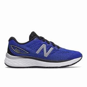 YP880LS - UV Blue with Black - Kids New Balance casual sneakers for everyday comfort