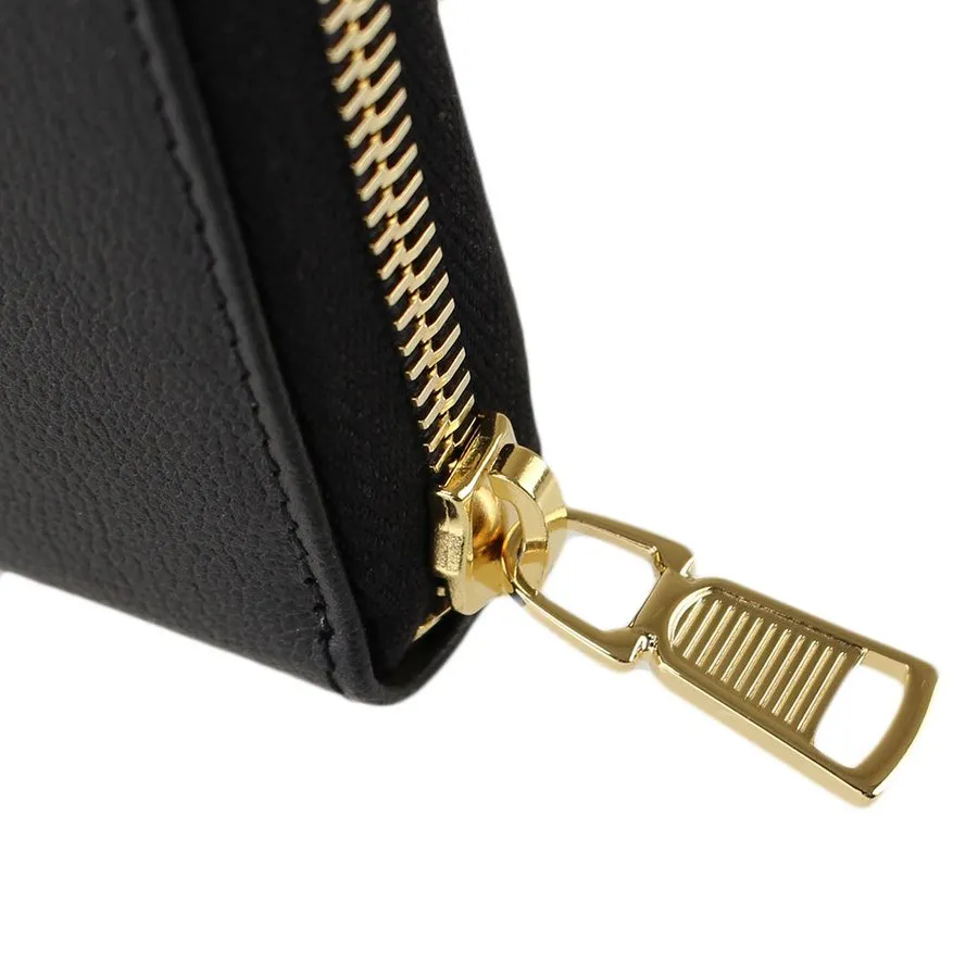 Ysl Bags Saint Laurent Black Belle De Jour Leather Zip Around Wallet 568995