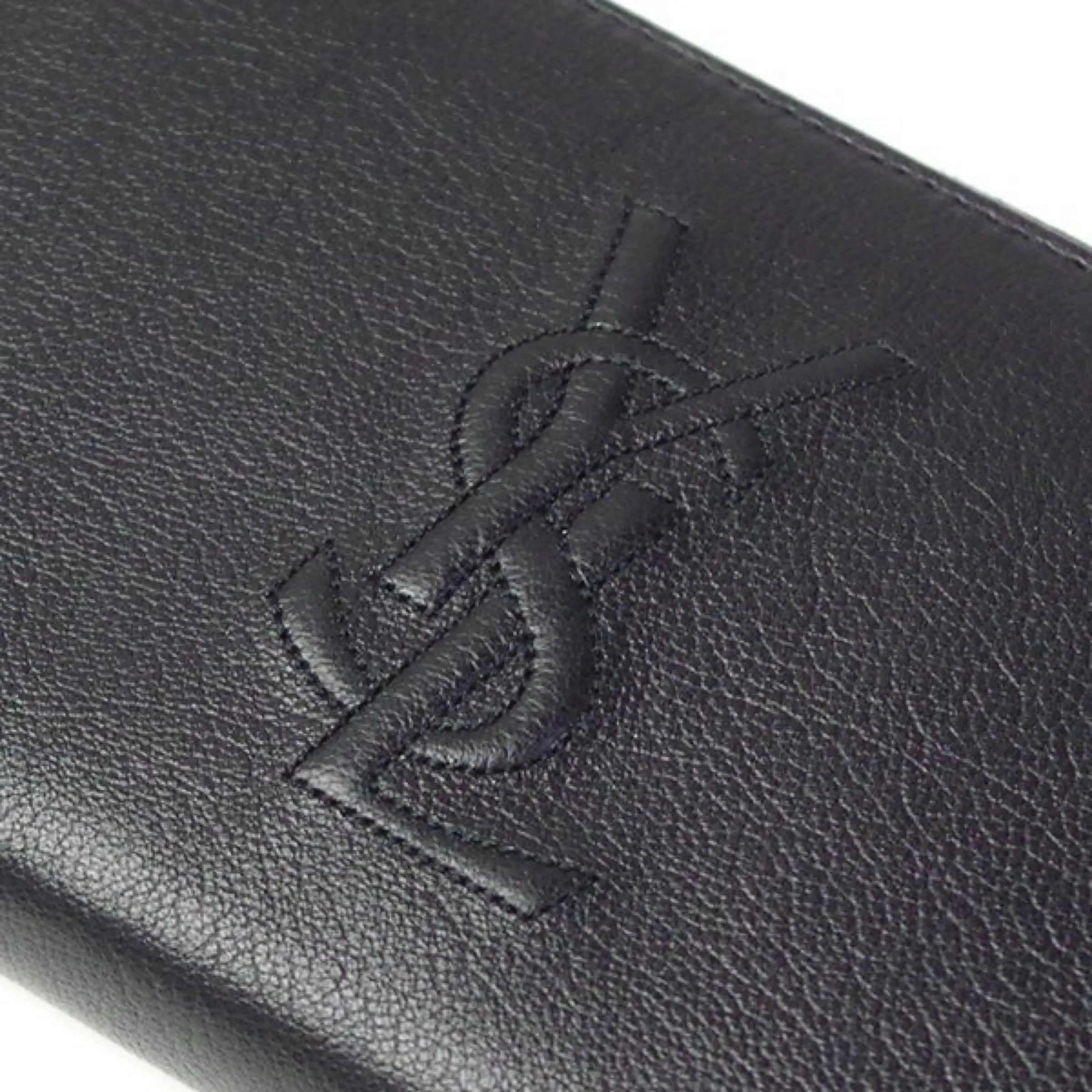 Ysl Bags Saint Laurent Black Belle De Jour Leather Zip Around Wallet 568995